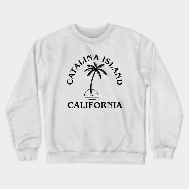 Retro Cool Original Catalina Island Palm Tree Novelty Crewneck Sweatshirt by artbooming